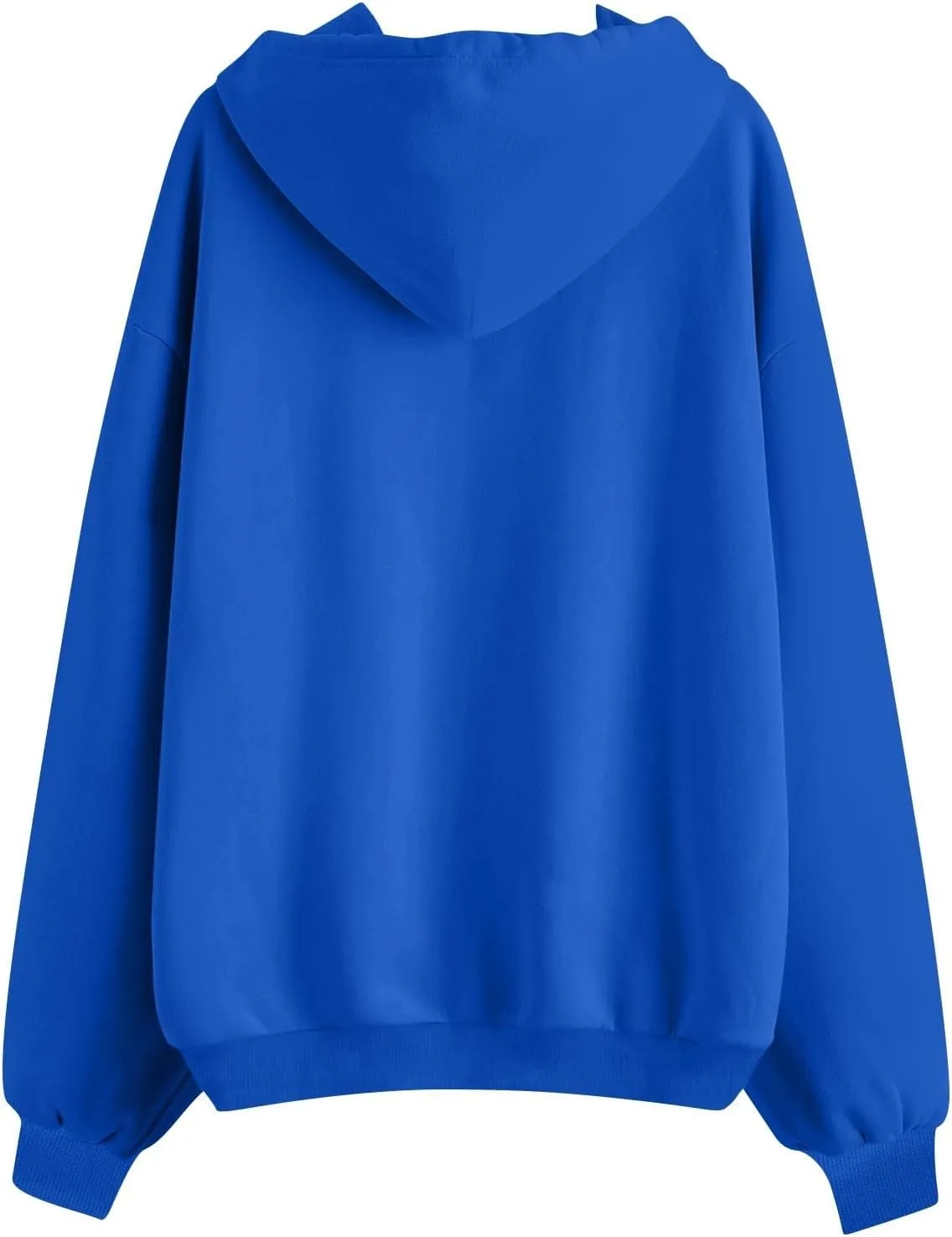 Womens Fleece Zip Up Jacket Oversized Long Sleeve Zip Up Pullover Casual Comfy Drawstring Hoodies with Pockets