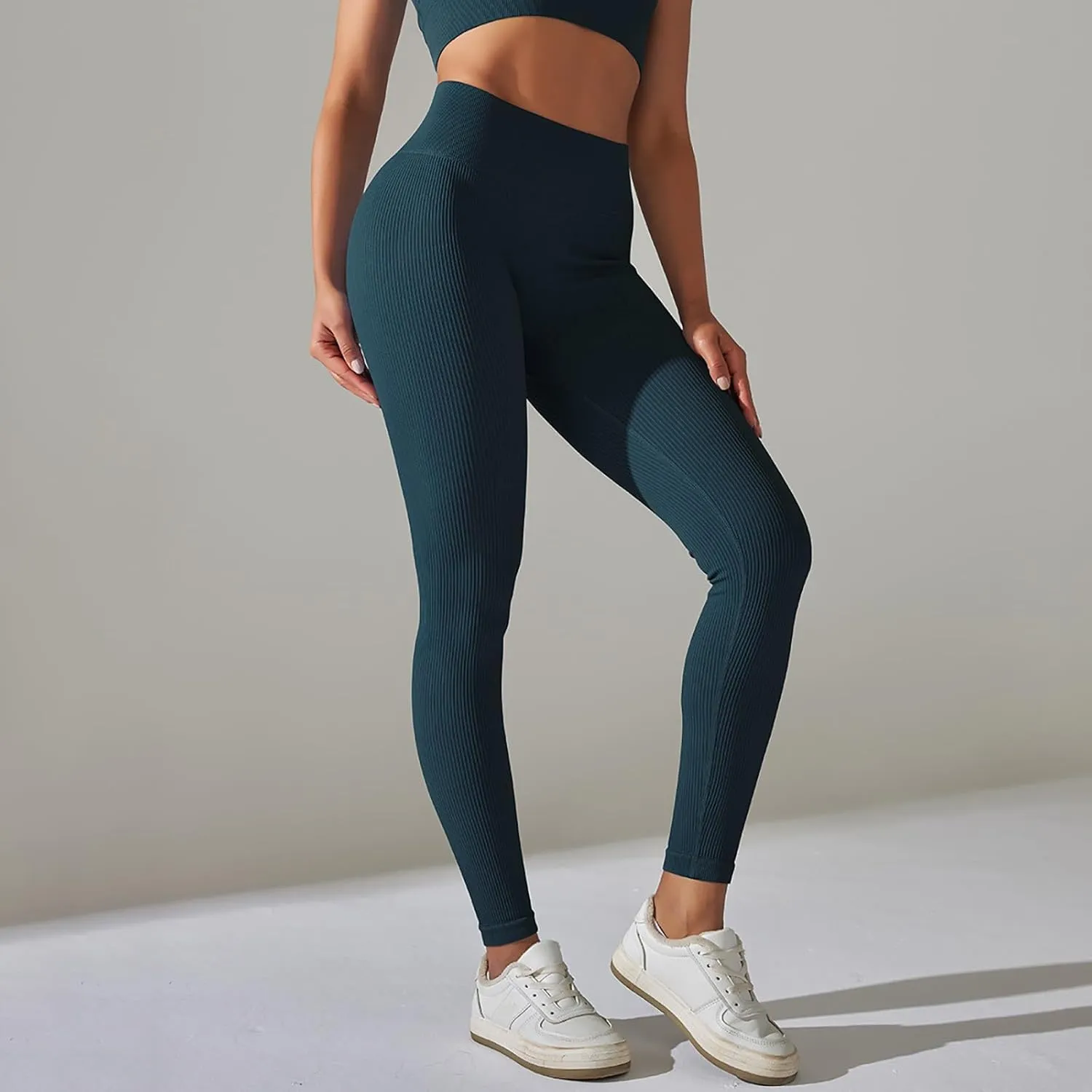 Women's High Waist Bootcut Yoga Pants Casual Elastic High Waist Thread Simple Fit Sexy Sports Yoga Shorts Buttery