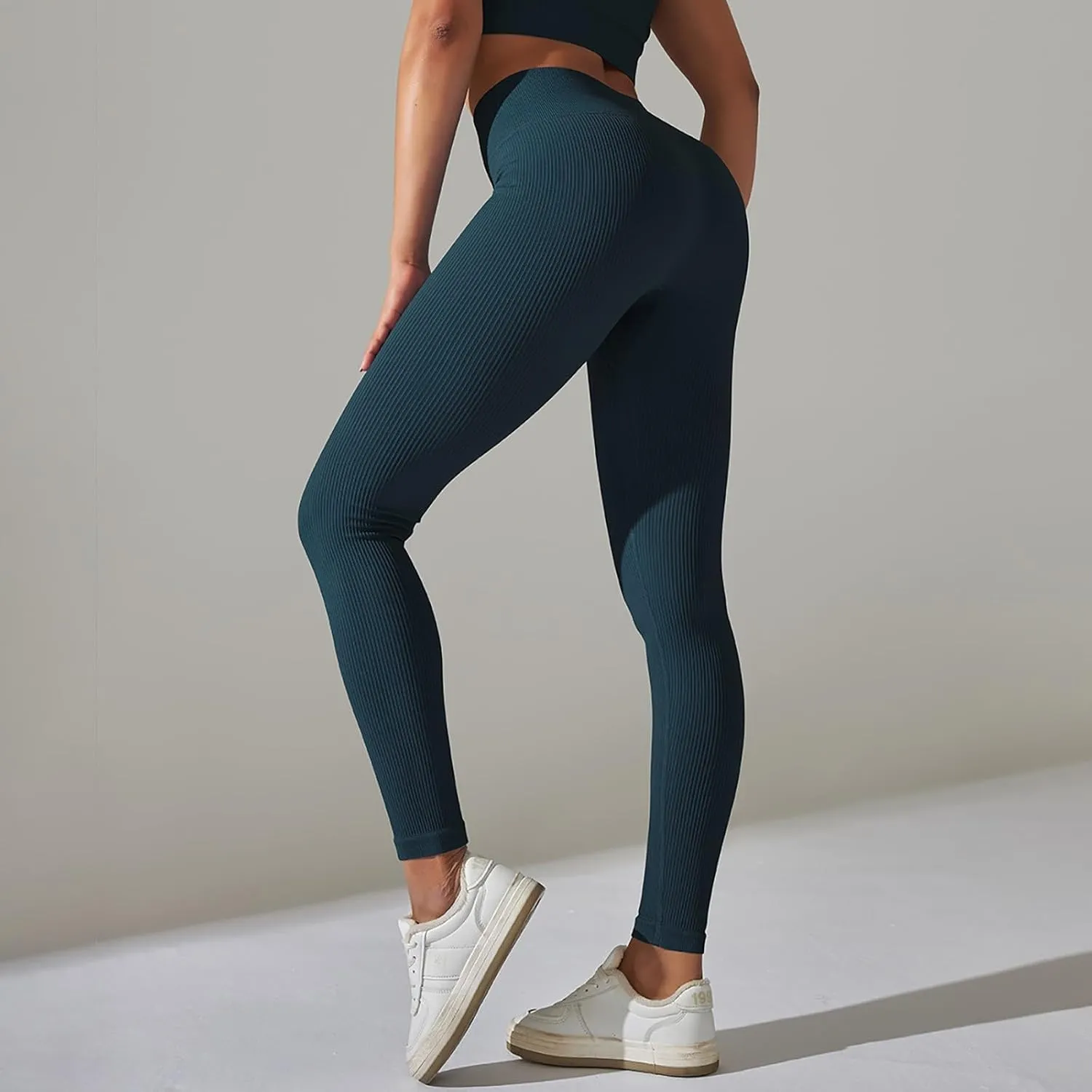 Women's High Waist Bootcut Yoga Pants Casual Elastic High Waist Thread Simple Fit Sexy Sports Yoga Shorts Buttery