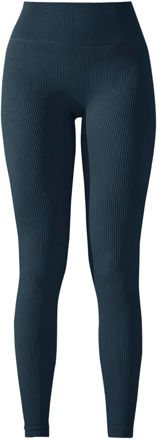Women's High Waist Bootcut Yoga Pants Casual Elastic High Waist Thread Simple Fit Sexy Sports Yoga Shorts Buttery