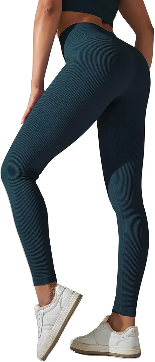Women's High Waist Bootcut Yoga Pants Casual Elastic High Waist Thread Simple Fit Sexy Sports Yoga Shorts Buttery