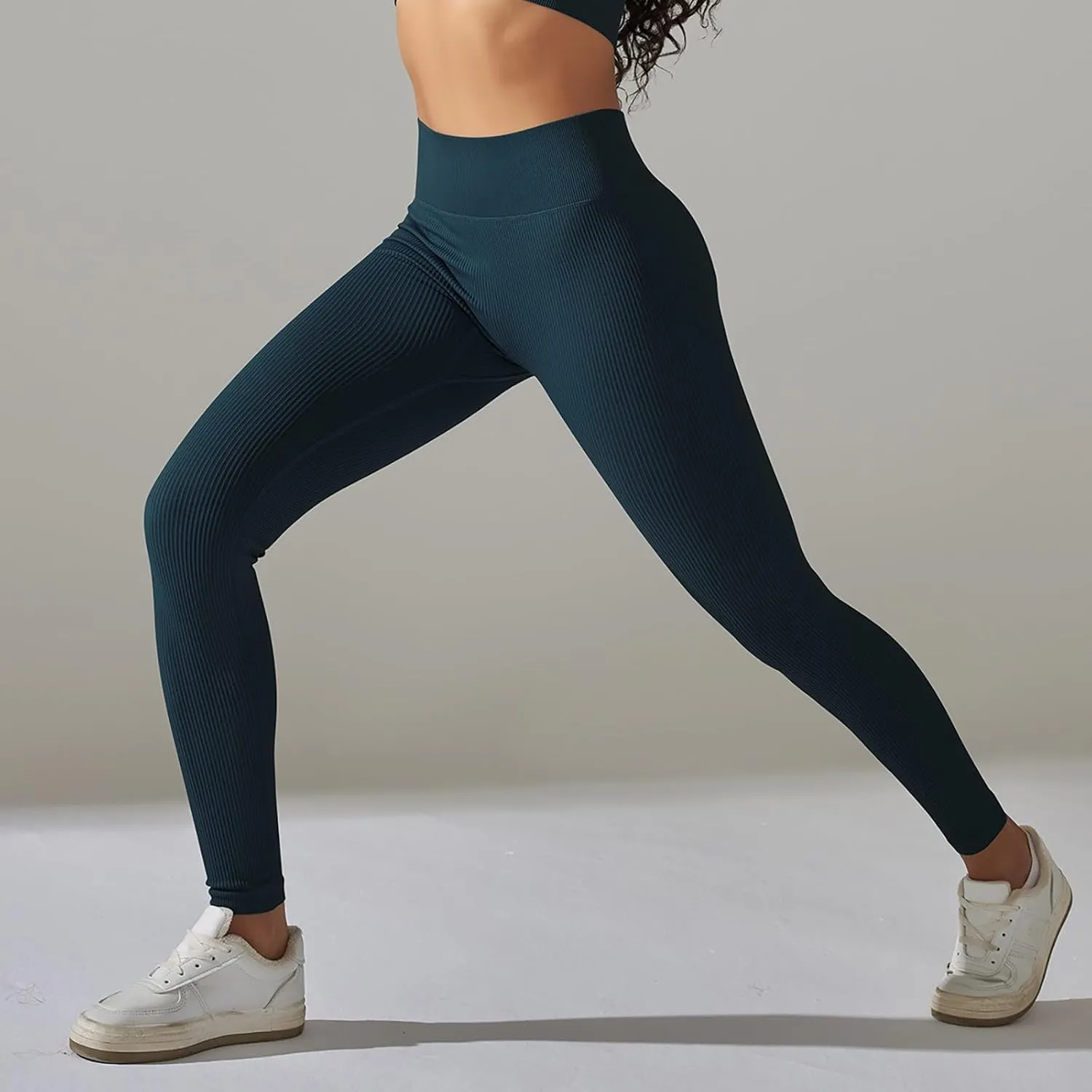 Women's High Waist Bootcut Yoga Pants Casual Elastic High Waist Thread Simple Fit Sexy Sports Yoga Shorts Buttery