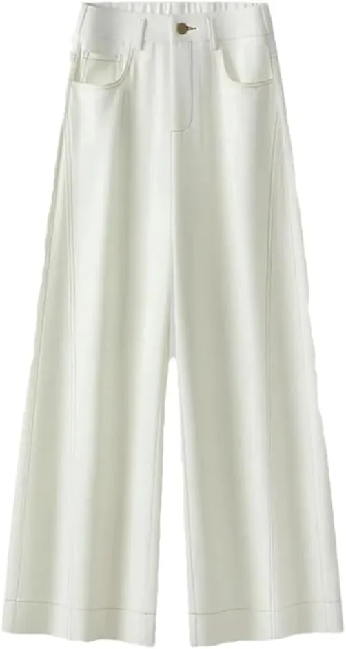 Women's High Waist Wide Leg Pants Straight Loose Trousers