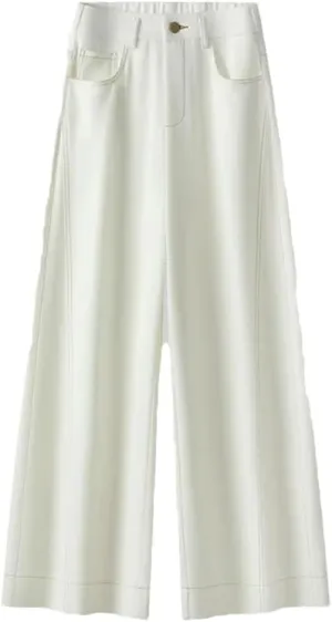 Women's High Waist Wide Leg Pants Straight Loose Trousers