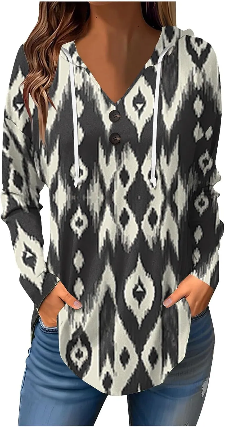 Womens Hoodies, Women'S Long Sleeve Plaid Hoodie Collar Plus Size Top Kawaii Hawaii Womens Hoodies Pullover
