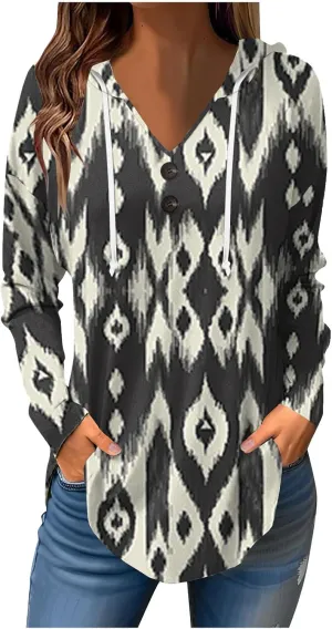 Womens Hoodies, Women'S Long Sleeve Plaid Hoodie Collar Plus Size Top Kawaii Hawaii Womens Hoodies Pullover