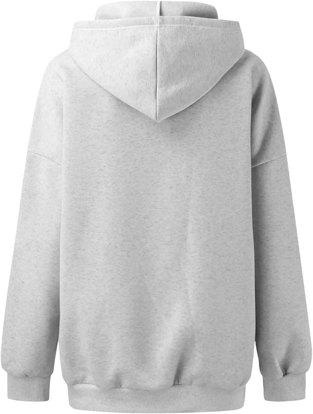 Womens Oversized Hoodies Fleece Solid Hooded Sweatshirts 2024 Trendy Outfits Fall Winter Clothes Pullover Sweater