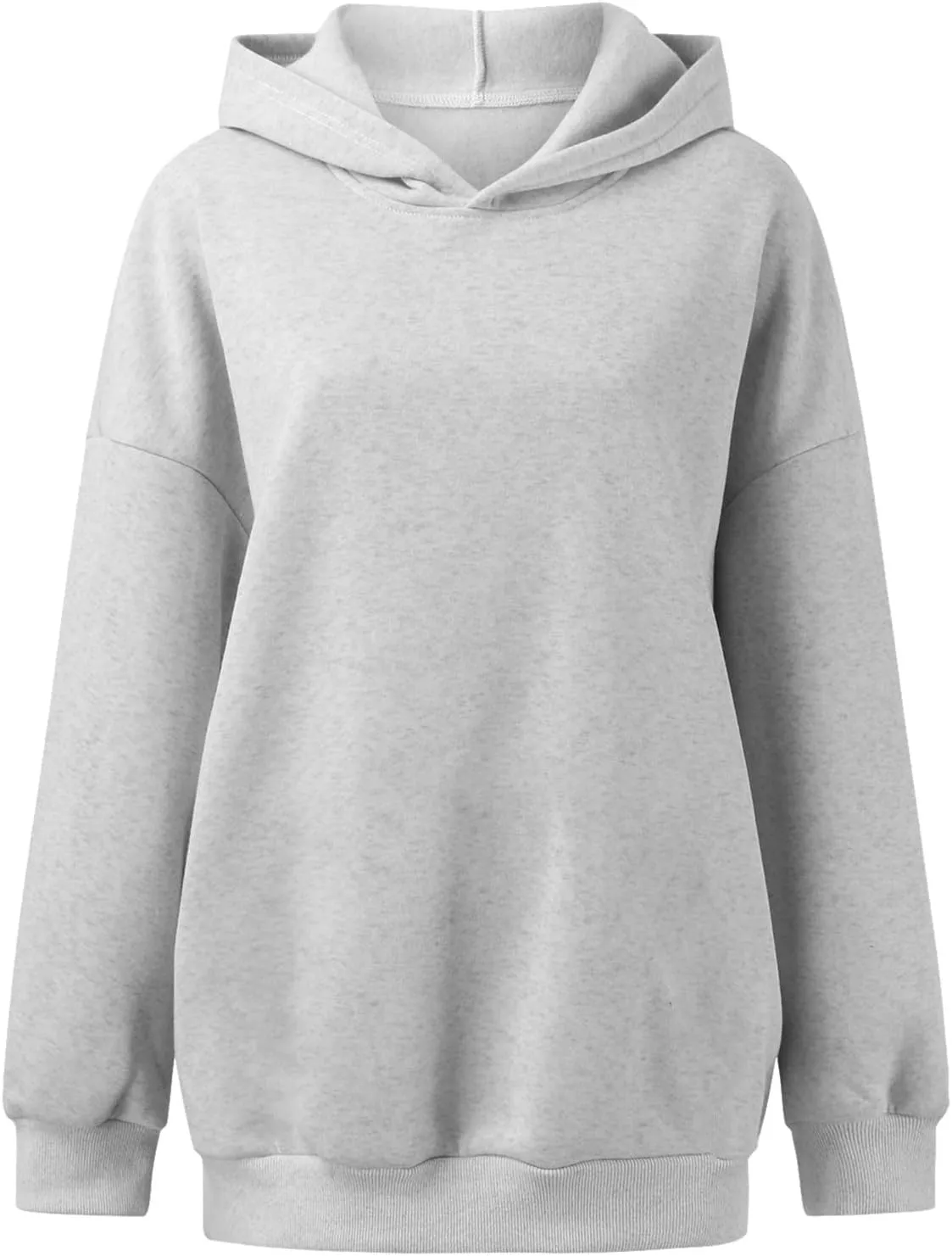 Womens Oversized Hoodies Fleece Solid Hooded Sweatshirts 2024 Trendy Outfits Fall Winter Clothes Pullover Sweater