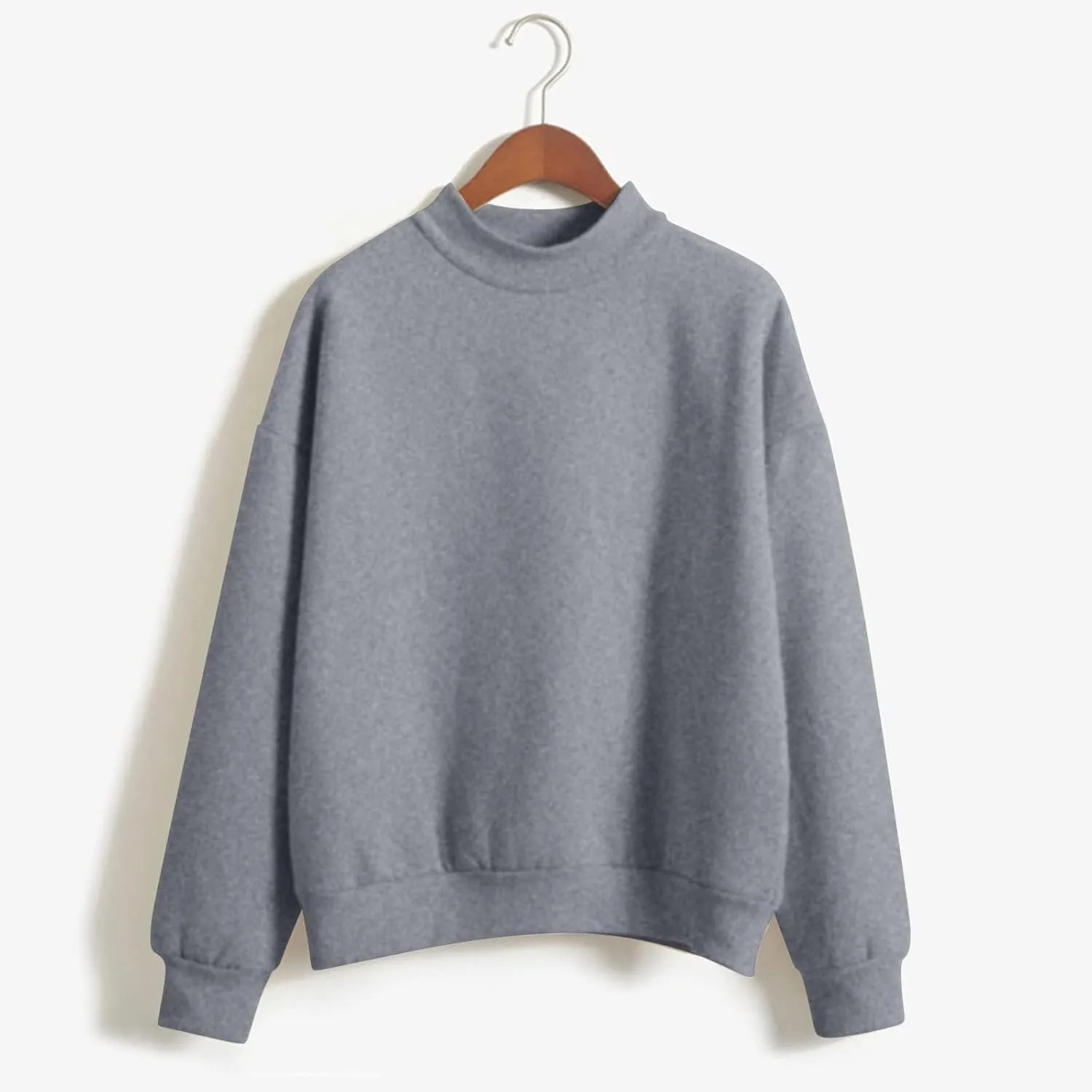 Women's Oversized Sweatshirts Half Turtleneck Pullover Long Sleeve Fleece Tops Solid Casual Loose Fall Fashion Outfits