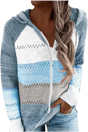 Women's Oversized Zip Up Hoodies Sweater Ladies Zipper Top Cotton Zip-Up T-Shirt Black Zip Up Hoodies for Women Zip