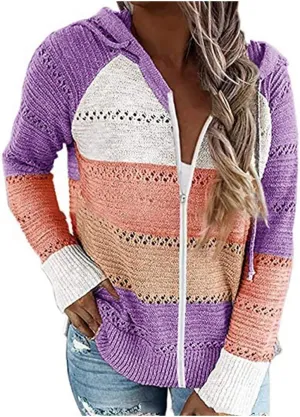 Women's Oversized Zip Up Hoodies Sweater Ladies Zipper Top Cotton Zip-Up T-Shirt Black Zip Up Hoodies for Women Zip