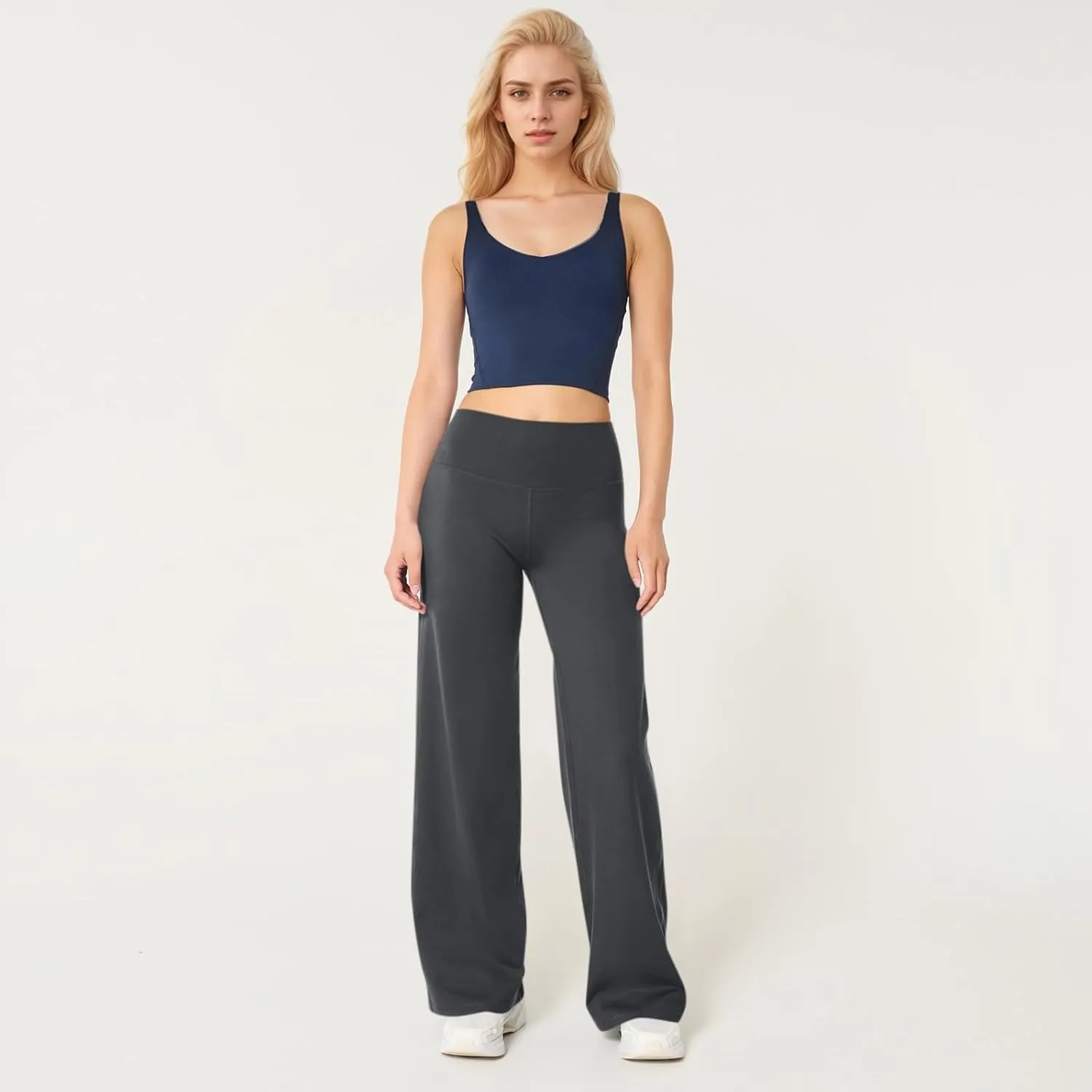 Women's Palazzo Lounge Pants Stretchy Wide Leg Casual Comfy High Waist Flowy