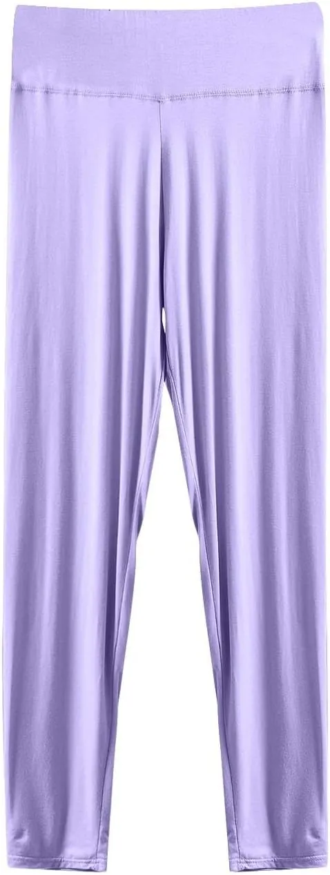 Womens Soft Modal Pajama Pants Lounge Pants High Waist Skinny Pj Bottoms