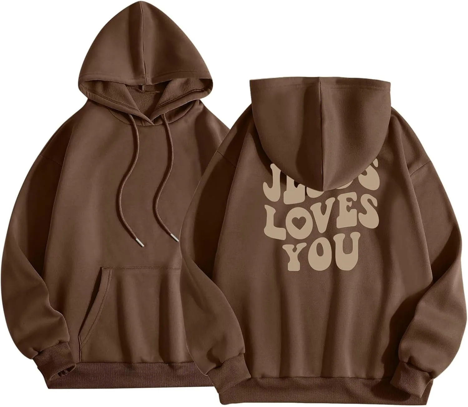 Women's Sweatshirt Plus Size Casual Jesus Letter Print Pullover Sweaters for Women Y2k Hoodies for Women Plus Size