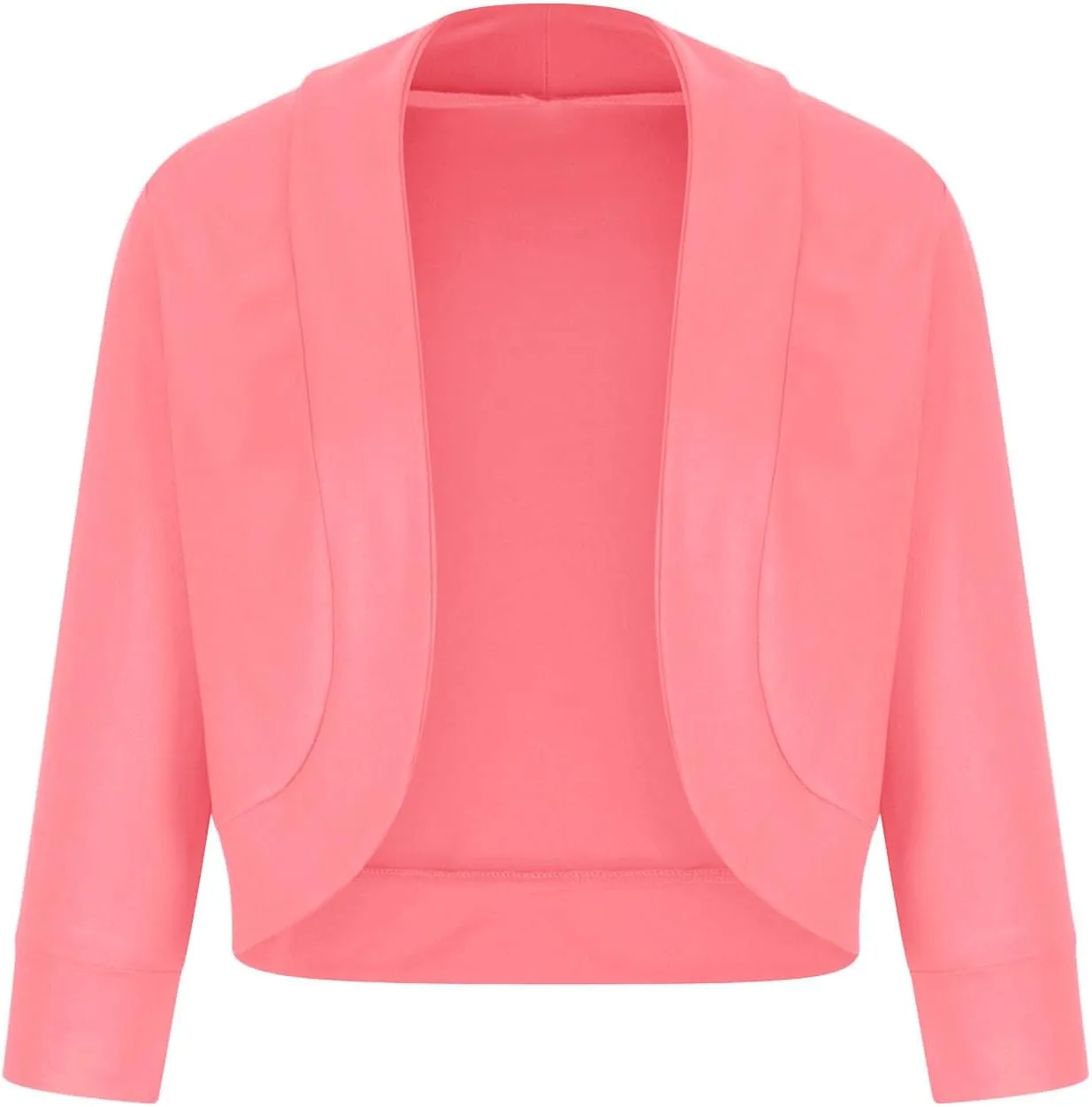 Women's Work Office Suit Collarless Casual Plus Size Cropped Blazer Jacket All-Match Cropped Suiting Coat Tops
