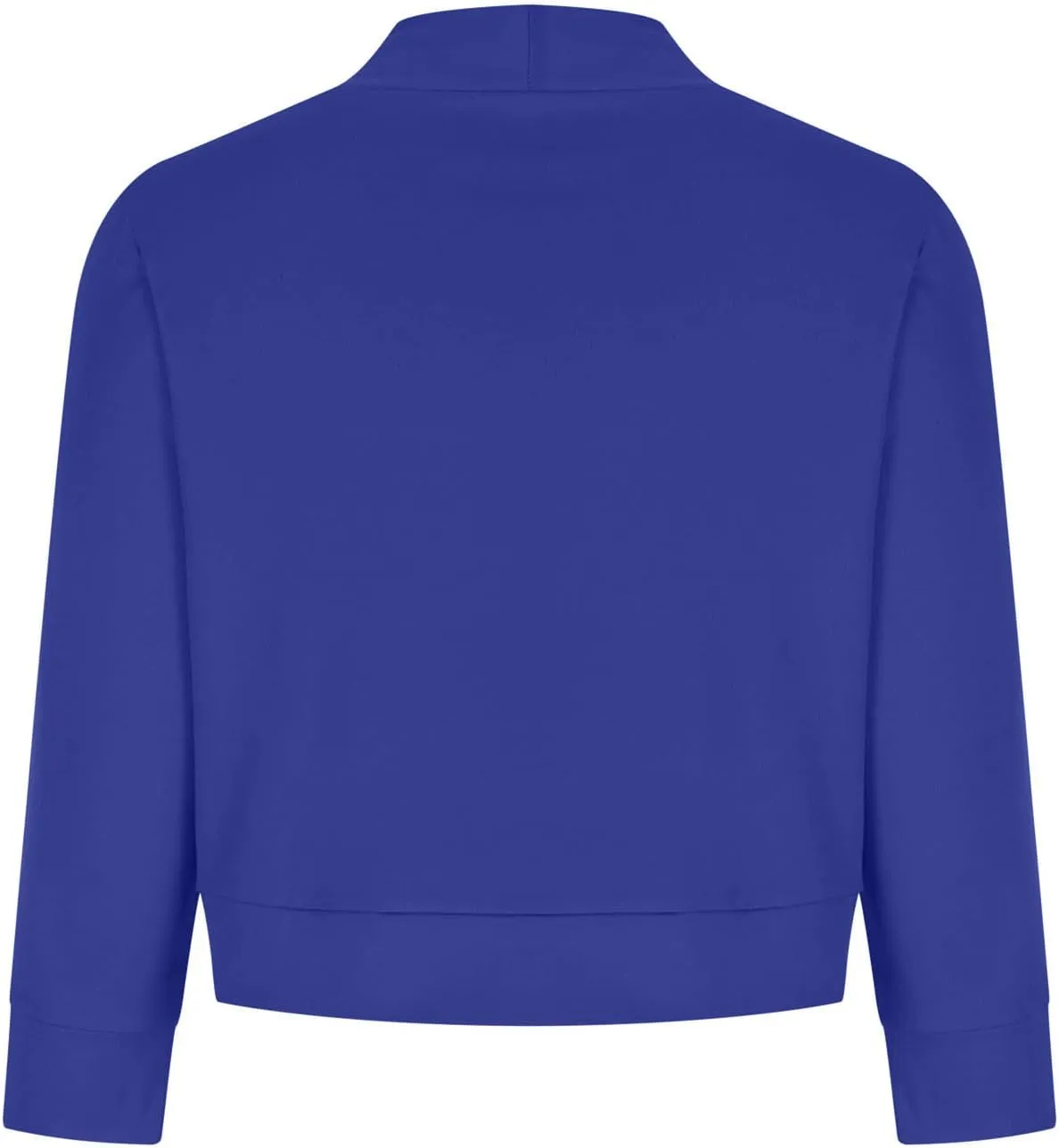 Women's Work Office Suit Collarless Casual Plus Size Cropped Blazer Jacket All-Match Cropped Suiting Coat Tops
