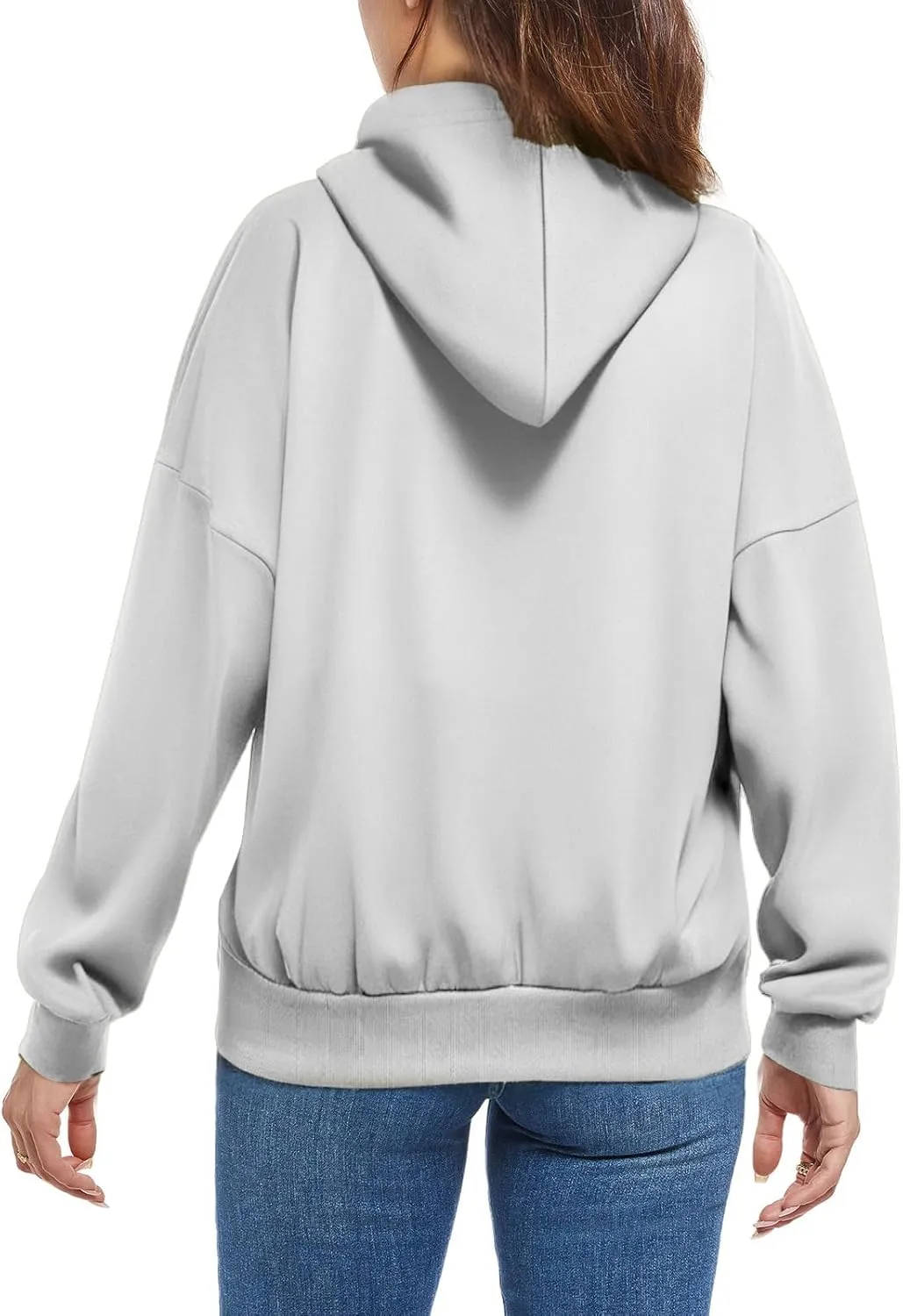 Womens Zip Up Hoodie Cropped Sweatshirts Full Zip Jackets Long Sleeve Fashion Fall Outfits 2024 Winter Clothes