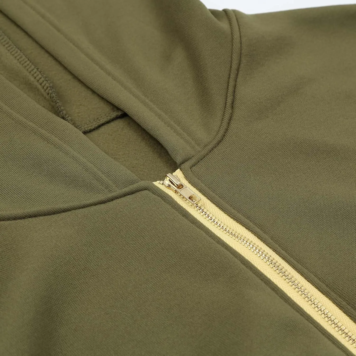 Womens Zip Up Hoodie Cropped Sweatshirts Full Zip Jackets Long Sleeve Fashion Fall Outfits 2024 Winter Clothes