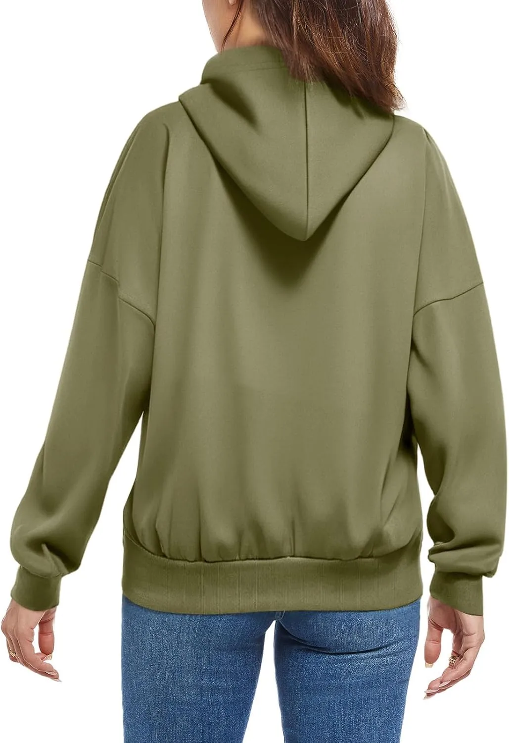 Womens Zip Up Hoodie Cropped Sweatshirts Full Zip Jackets Long Sleeve Fashion Fall Outfits 2024 Winter Clothes