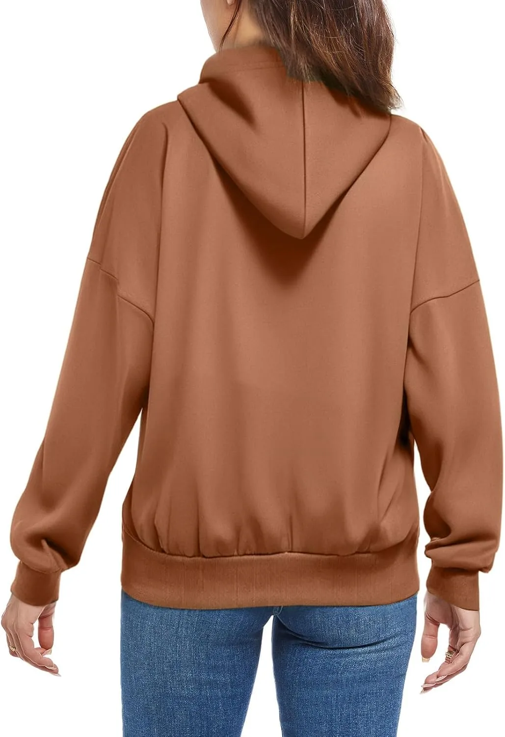 Womens Zip Up Hoodie Cropped Sweatshirts Full Zip Jackets Long Sleeve Fashion Fall Outfits 2024 Winter Clothes