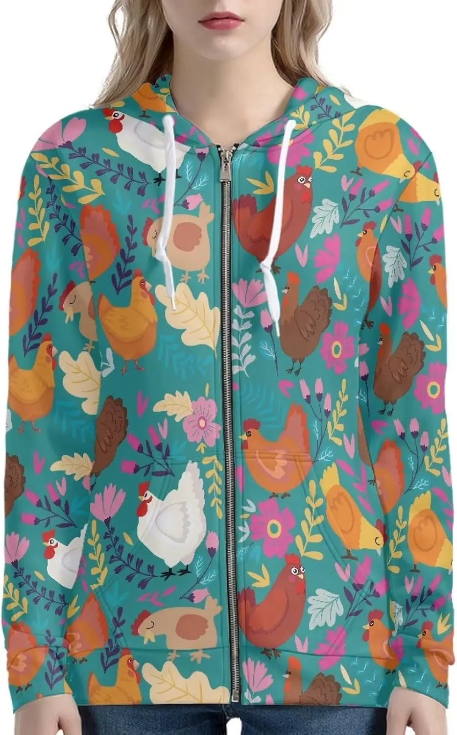 Womens Zip Up Hoodie Jacket Fashion Sweatshirts Clothing