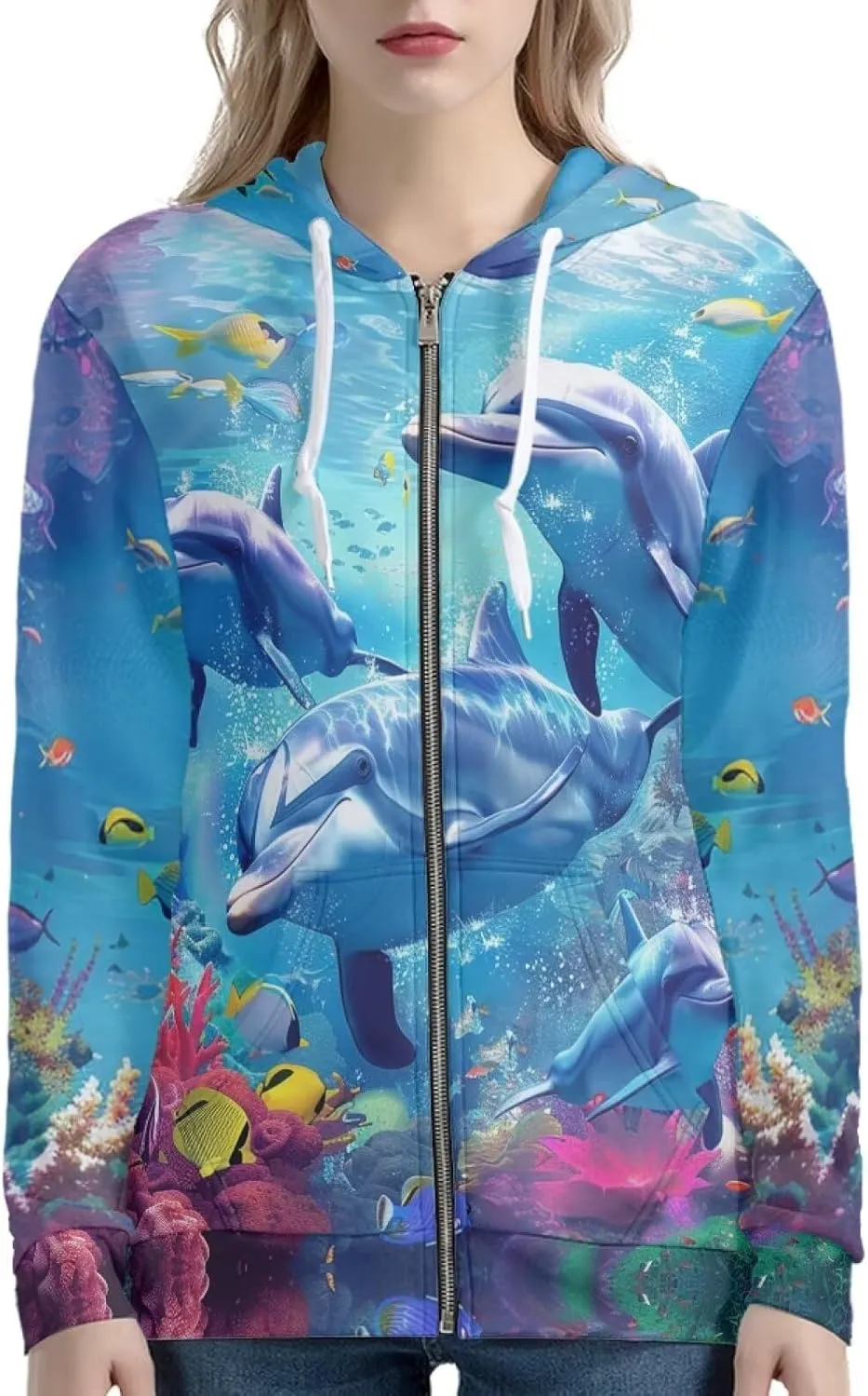 Womens Zip Up Hoodie Jacket Fashion Sweatshirts Clothing