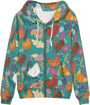 Womens Zip Up Hoodie Jacket Fashion Sweatshirts Clothing