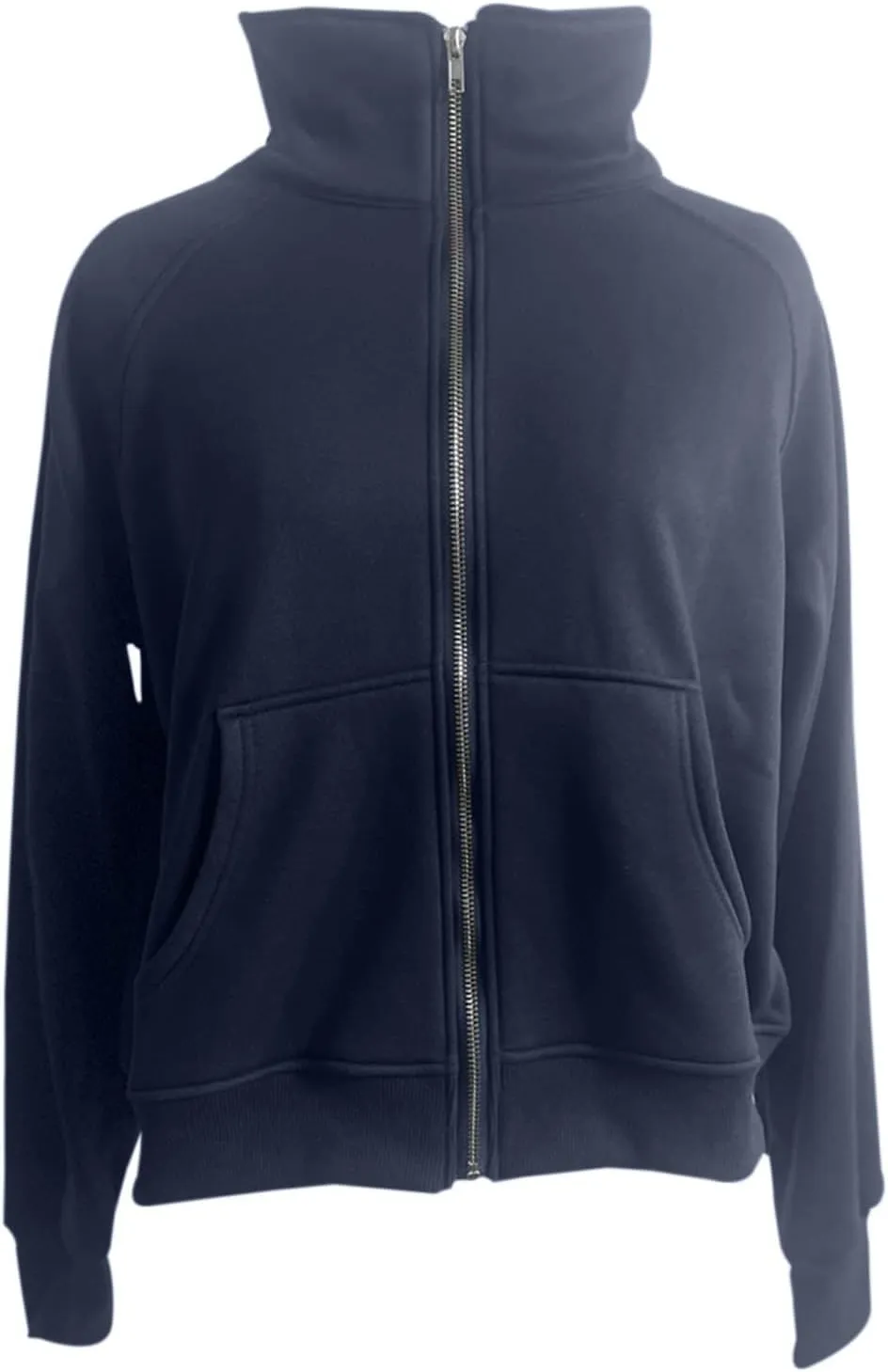 Womens Zip Up Hoodies 2024 Fleece Jacket Oversized Cropped Sweatshirt Casual Solid Fall Winter Clothes with Thumb Hole