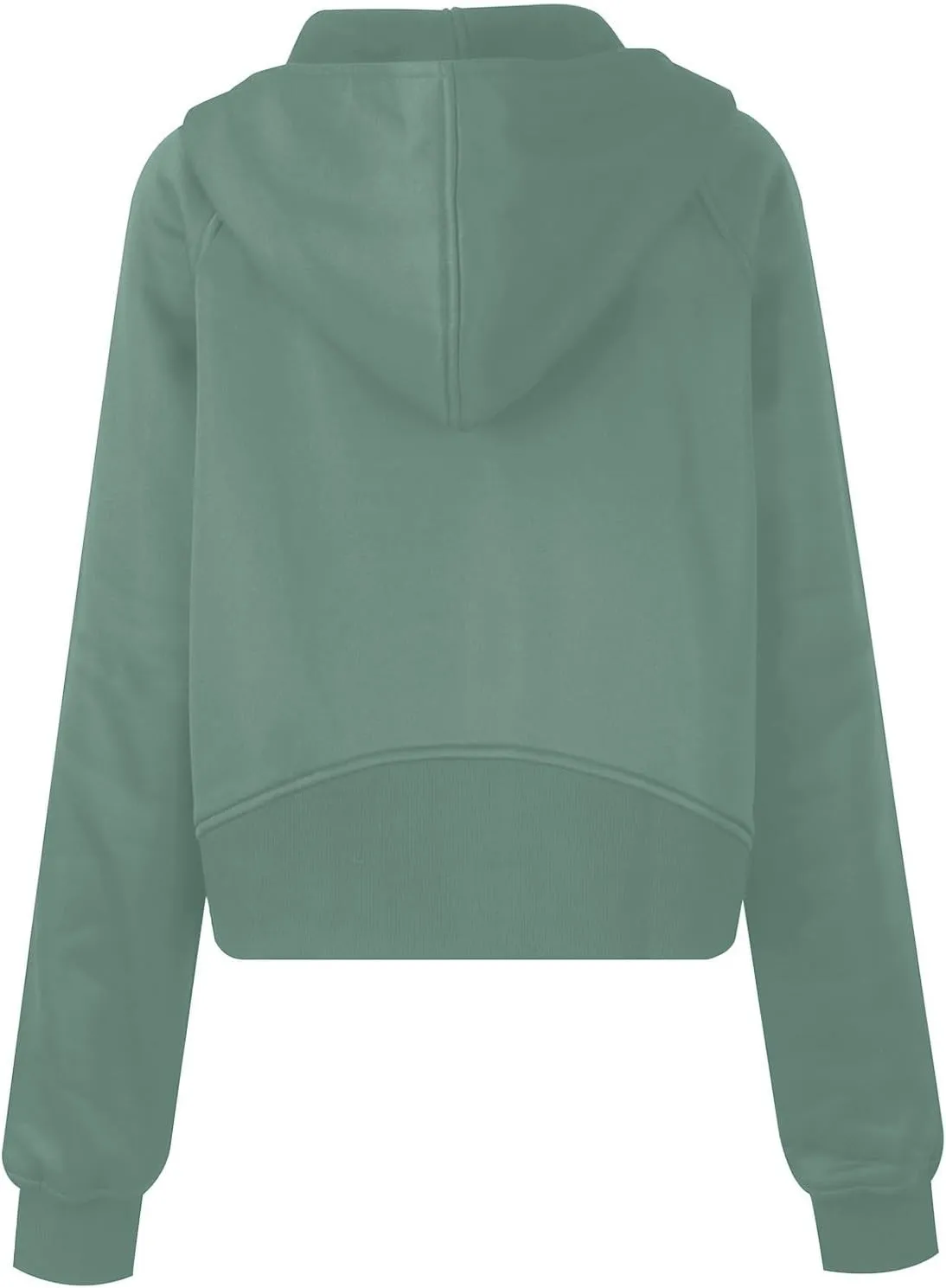 Womens Zip Up Hoodies 2024 Fleece Jacket Oversized Cropped Sweatshirt Casual Solid Fall Winter Clothes with Thumb Hole