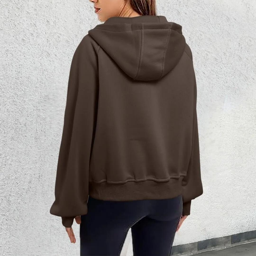 Womens Zip Up Hoodies Fleece Jackets Oversized Sweatshirts Fall Fashion Outfits