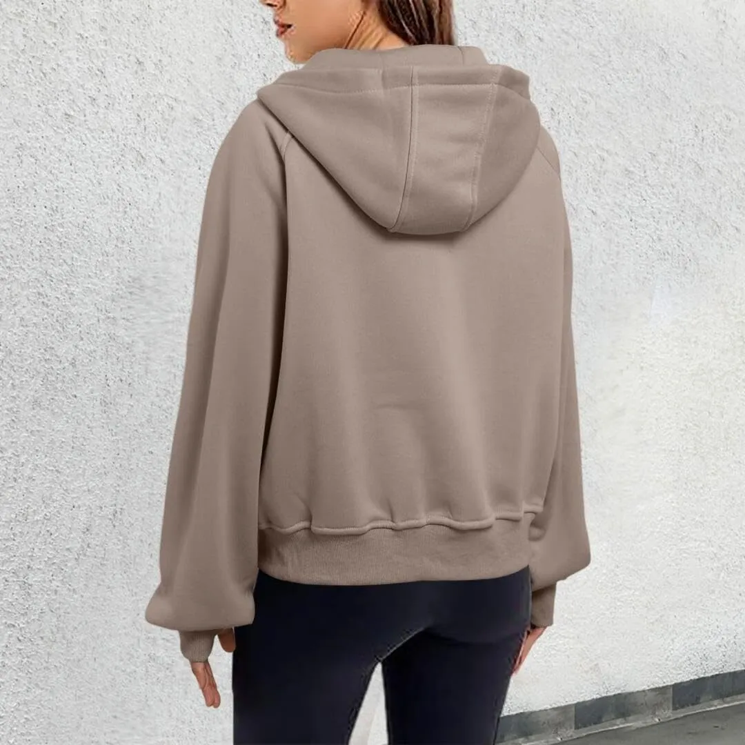 Womens Zip Up Hoodies Fleece Jackets Oversized Sweatshirts Fall Fashion Outfits