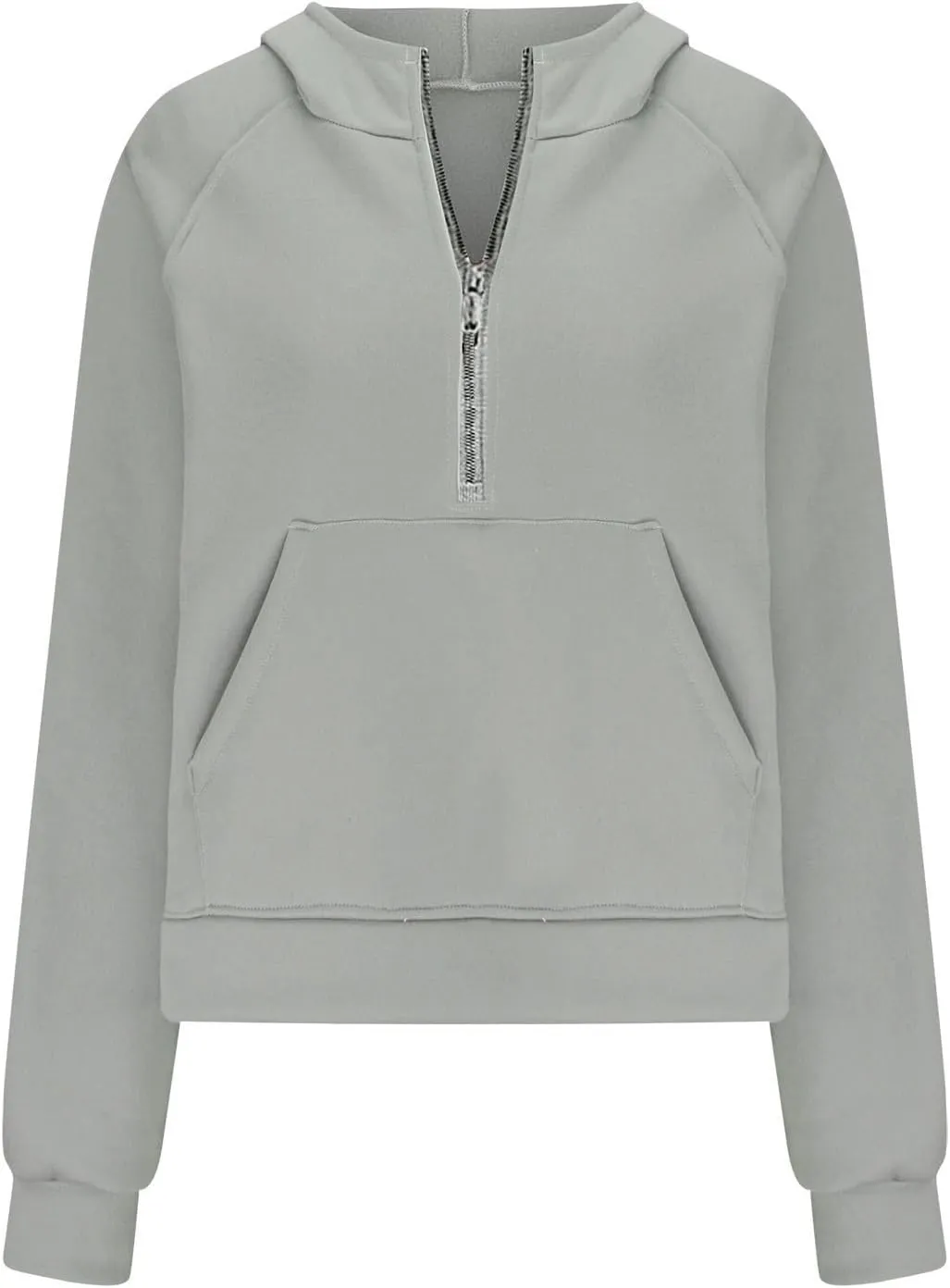 YRAETENM Half Zip Sweatshirt Women Oversized Cropped Fleece Jackets Long Sleeve Workout Hoodies Fall Clothes with Pockets