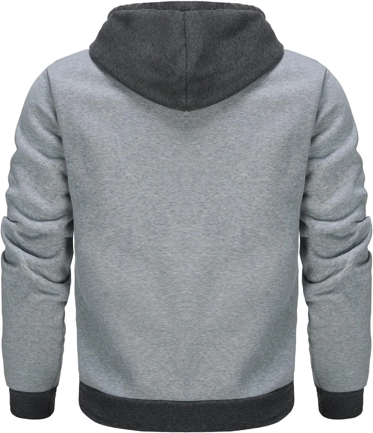 Zip Up Hoodie Men Big and Tall Winter Sweatshirt Blank Warm Sweater