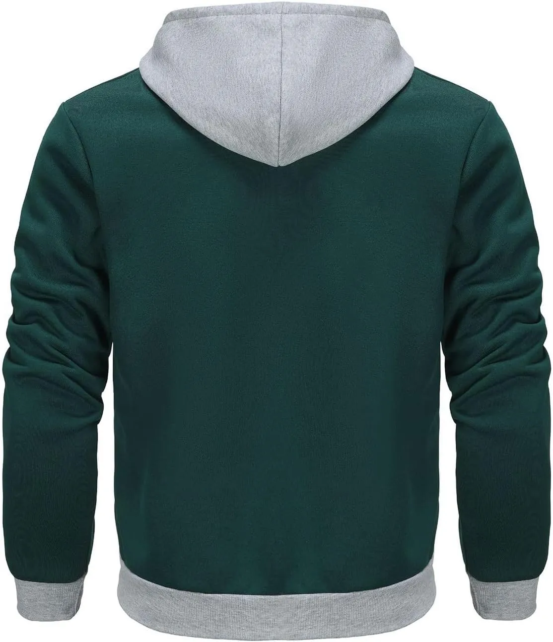 Zip Up Hoodie Men Big and Tall Winter Sweatshirt Blank Warm Sweater