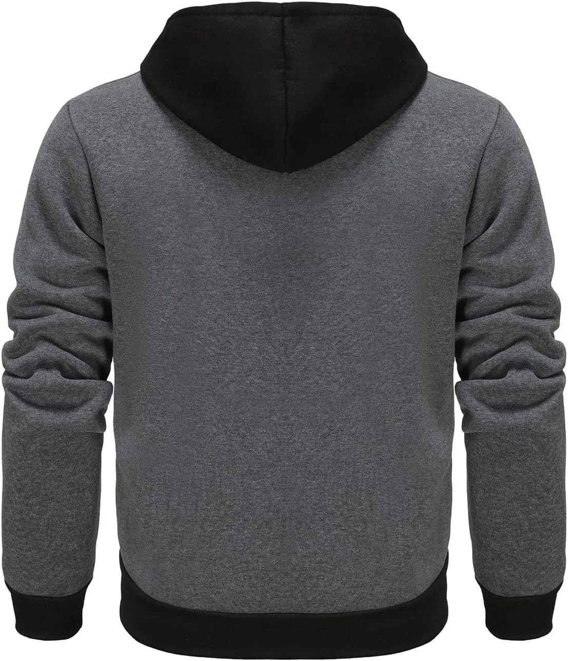 Zip Up Hoodie Men Big and Tall Winter Sweatshirt Blank Warm Sweater