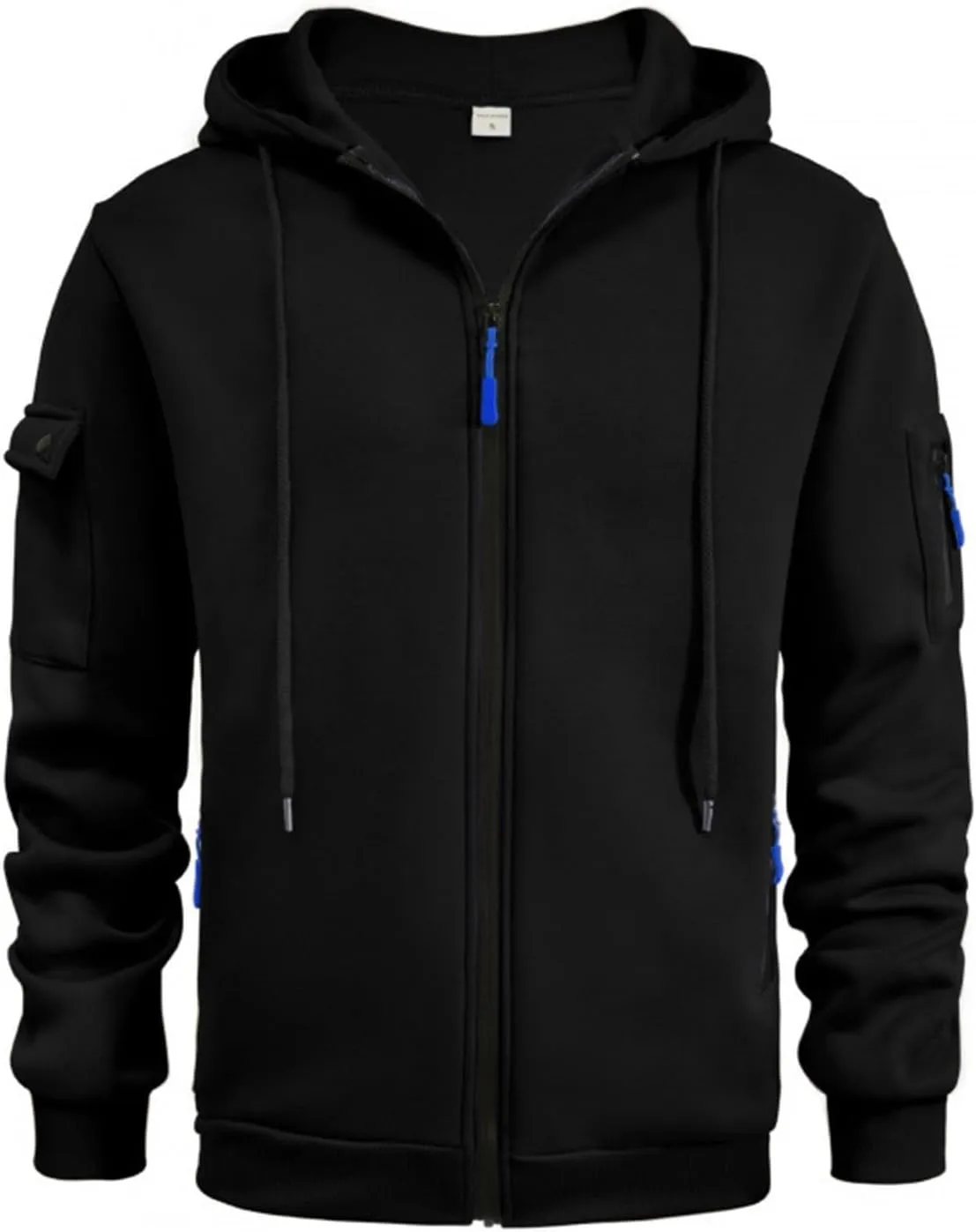 Zip Up Hoodie Men Warm Personalized Sweatshirt Big and Tall Blank Sweater