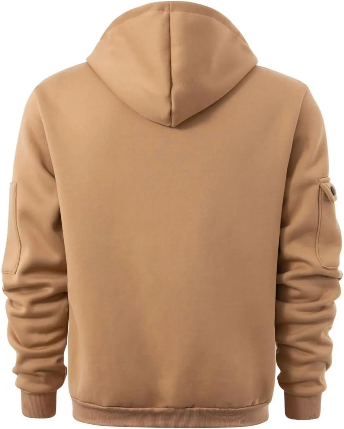 Zip Up Hoodie Men Warm Personalized Sweatshirt Big and Tall Blank Sweater